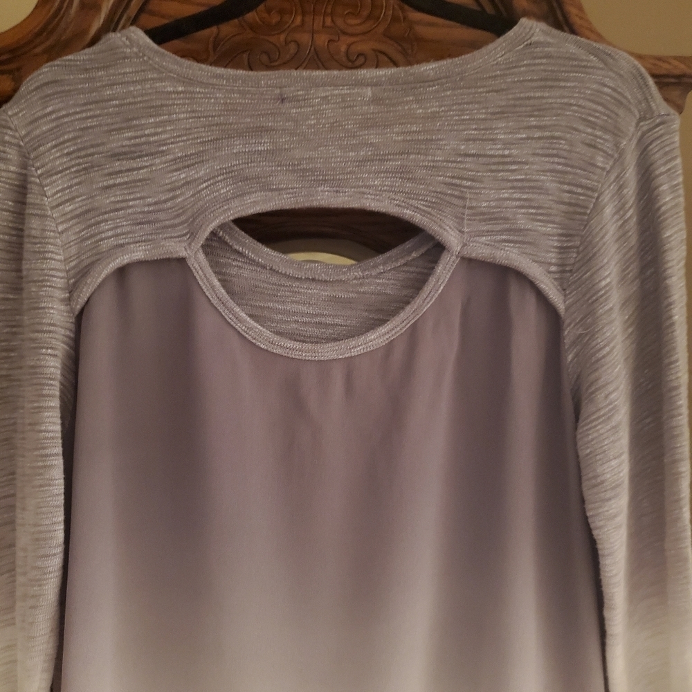 Z by Zobha Women's Ombre Long-sleeved Tunic - Picture 5 of 8